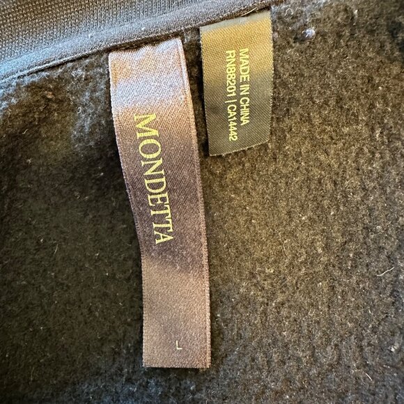 Mondetta Women’s Black Front Pouch Pocket Crewneck Sweatshirt Size  L - Picture 5 of 8